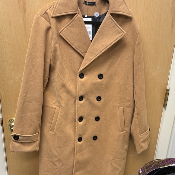 beninos Other - Classic Tan Double-Breasted Pea Coat